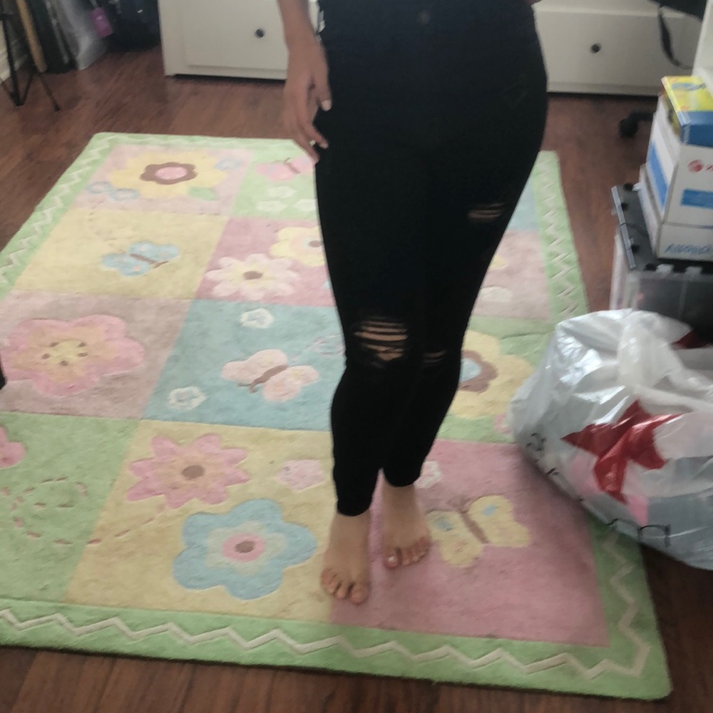 Hollister black ripped jeans